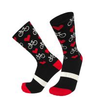 2 pares de calcetines de ciclismo para hombre y mujer, calcetines deportivos profesionales de compresión para bicicleta de carretera, calcetines para bicicleta de montaña, calcetines de carreras con patrón de corazón - details 17
