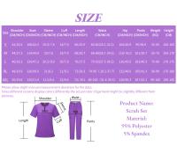 Uniforme médico para mujer, conjunto exfoliante de enfermera, Top con bolsillo y pantalones, traje de 2 piezas, ropa para quirófano de enfermería, Ropa de Trabajo para salón de belleza - details 0