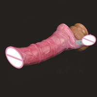 Y-2209L consolador hueco de silicona masculino cubierta de pene extendida y agrandada, juguete sexual para adultos - details 3
