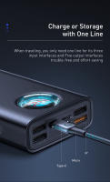 Baseus Power Bank 30000mAh Cargador portátil PD 65W Micro USB Para smartphones, portátiles y tablets bateria externa móvil - details 10