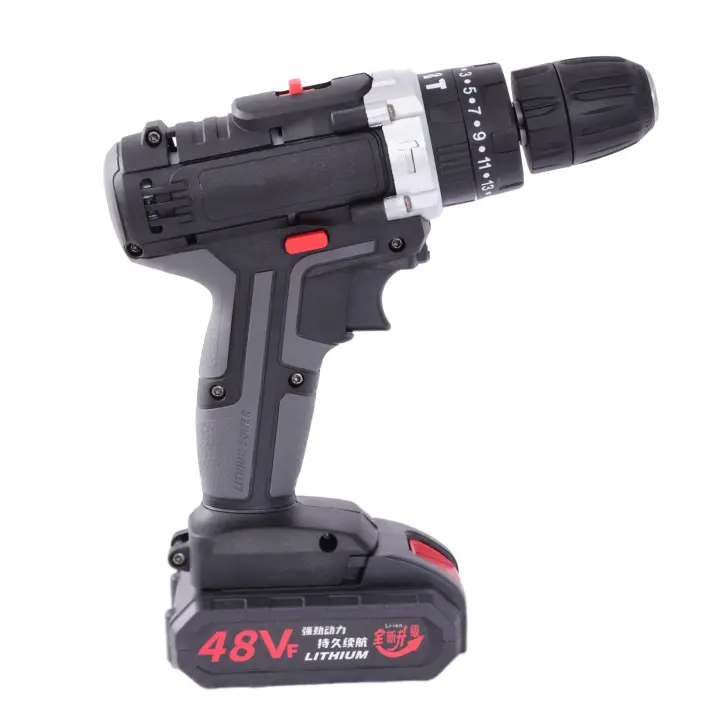 Juego de Destornillador Inalámbrico de 21 V Taladro Inalámbrico con Baterías y Cargador Luz LED - 1