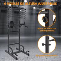 ESTACIÓN DE FITNESS, TORRE DE TRACCIÓN, MULTIFUNCIÓN, GRUPO DE PESAS, ENTRENAMIENTO EN CASA, ACERO DE ALTA CALIDAD, ENVÍO DESDE EUROPA, PESO SOPORTABLE 200KG - details 3