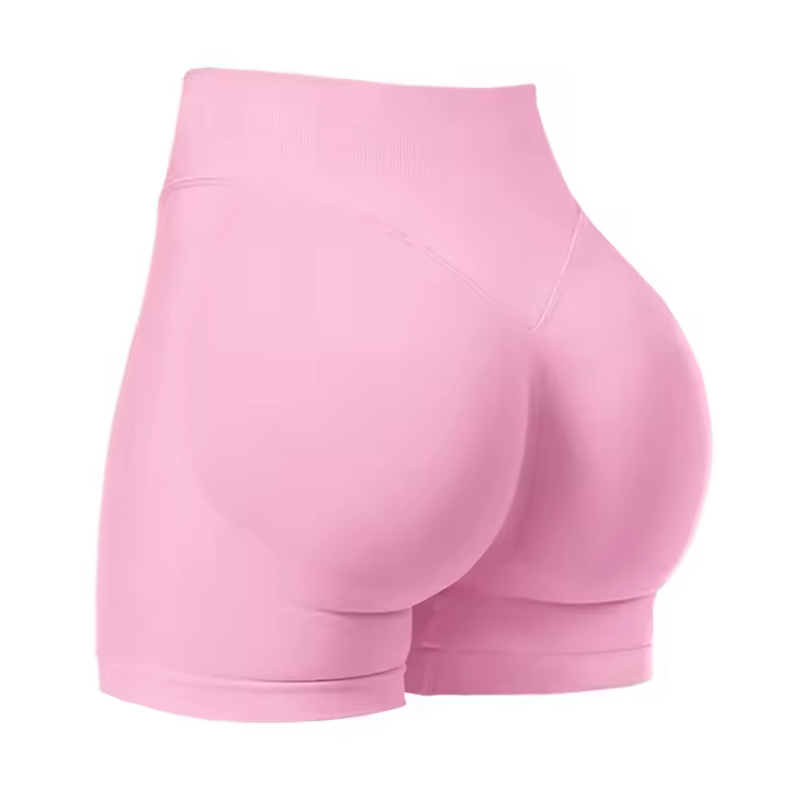 Pantalones cortos deportivos de yoga para levantamiento de cadera de melocotón sin costuras para mujer, pantalones de yoga ajustados de alta elasticidad para correr y fitness - 1