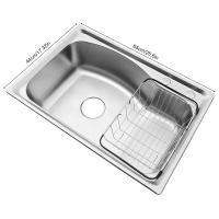 Lavabo de Acero Inoxidable Montado en la Countertop Duradero, Bellezo, Rendimiento Bueno 65×44×22cm - details 0