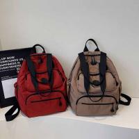 Mochila deportiva de nailon de estilo coreano, bolso de hombro de viaje de Color sólido de gran capacidad, diseño de nicho de nailon, bolsa de Fitness para exteriores - details 22
