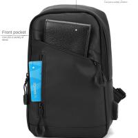 Bolso informal con tirantes laterales para hombre, bolso de pecho de Color sólido, bolso de hombro masculino, bolso deportivo, bolso cruzado para teléfono Oxford, deporte - details 20