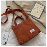 Bolso de lona de pana bolso de mensajero de hombro para mujer versión coreana pequeño bolso cuadrado - details 22