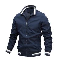 Chaqueta informal con cremallera y cuello levantado para hombre, chaqueta deportiva para exteriores, chaqueta a prueba de viento, ropa impermeable, otoño e invierno - details 3