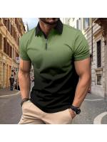 POLO de hombre, gran venta de polos de hombre con estampado de cremallera, rayas de tela plana, camisa POLO. - details 8