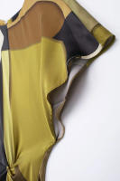 TRAFZA-Vestido largo con estampado para mujer, prenda de manga corta con cuello redondo y botones en la espalda, elegante y ajustado, para verano - details 14
