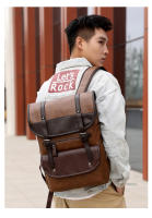 Mochila de cuero impermeable de gran capacidad para computadora de negocios para hombres - details 14