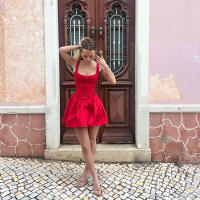 BUNO-vestidos elegantes de verano para mujer, novedad de 2024, vestidos de fiesta blancos, vestido corto acampanado de corte A para vacaciones - details 9