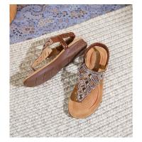 Sandalias Mujer 2025 con Cristales y Plataforma |   Tira en Dedo para Verano, Diseño Elegante y Fresco para Playa y Ciudad - details 29