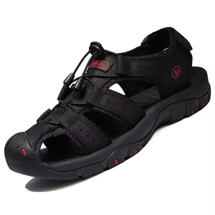 Sandalias De Verano Para Hombre, Zapatos Informales De Cuero Para Hombre, Sandalias Transpirables Para Exteriores Para Hombre, Zapatos De Playa, Zapatillas, Zapatos Romanos De Moda - 1