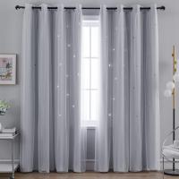 Cortinas de Dormitorio de Doble Capa Aislantes Térmicos Opaques con Ojales Protección UV,1 pieza - details 9