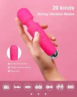 Vibrador potente de 20 modos, varita mágica, masajeador de punto G, recargable por USB, productos eróticos para adultos, juguete sexual para mujeres - details 1