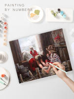 RUOPOTY-pintura por números de 40x50cm, lienzo artesanal, pinturas de figuras, decoración para sala de estar - details 1
