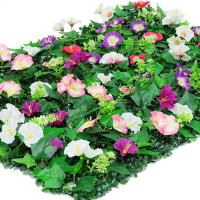 Panel de pared de plantas artificiales Morning Glory, 60x40cm, paneles de pared de plástico resistentes a los rayos UV, fondo realista DIY - details 1
