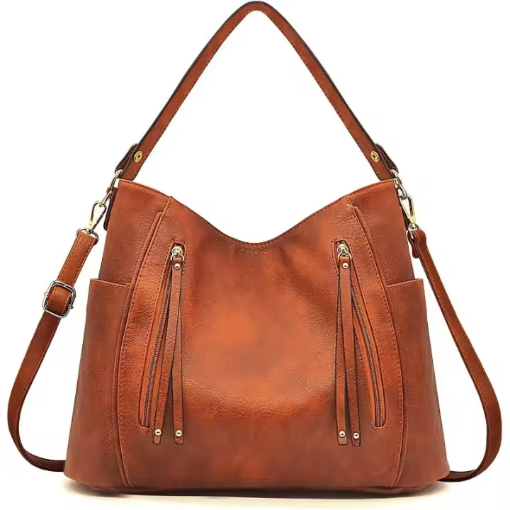 Bolsos de Mano para Mujer, Bolso Bandolera Grande de Cuero, Bolso de hombro, Diseño de PU, Bolso de alta gama para Mujer - 1