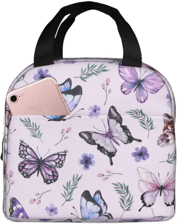 Bolsa de Almuerzo de Mariposa Caja de Almuerzo para Mujeres para Trabajo Oficina Picnic Viaje - 1