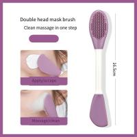 Cepillo de máscara de silicona de doble cabeza, raspador de cabeza suave exfoliante de doble uso, cepillos de limpieza de masaje amigables con la piel - details 9
