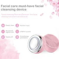 Limpieza Facial Ultrasonica Mini Escrubador Masajeador Eléctrico De Silicona Escoba De Limpieza Facial Sonic Vibrating - details 5
