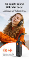 Adaptador de Audio con Bluetooth 5,4, transmisor y receptor de Audio inalámbrico AUX de 3,5mm, música HIFI con micrófono HD para auriculares de coche y TV - details 5