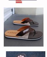 Zapatillas de hombre informales a la moda para interiores, zapatillas de inglete con Clip de verano, zapatos transpirables para hombre, sandalias de bloque de Color para el hogar, talla 40-47, novedad de 2024 - details 13
