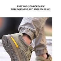 Zapatos de seguridad para hombre, zapatillas de trabajo aisladas a prueba de pinchazos de 6KV, zapatos protectores antigolpes con punta de acero para hombre, zapatillas de deporte de verano - details 17