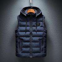 Chaqueta Ligera sin Mangas con Capucha para Hombre Abrigos Casuales de Moda, Chaleco de Algodón Acolchado, Talla Grande 6XL - details 2