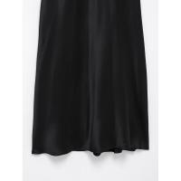 OUWU- Vestido Largo De Fiesta Acampanado Con Temperamento Para Mujer, Novedad De Verano, Moda Informal De Manga Corta Con Textura De Satén De Seda, Vestido Elegante Para Primavera 2025 - details 11