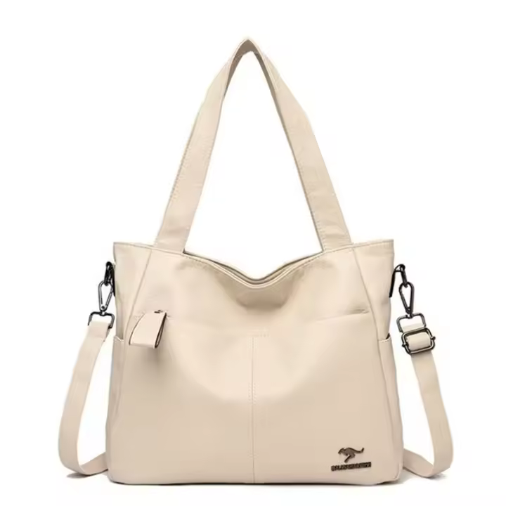 Bolso de cuero con asa superior para mujer, bolso de hombro femenino, de lujo, de diseñador - 1