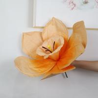 Flores de narciso de papel coloridas a gran escala, flores de papel arrugado de 50 cm, arreglo para eventos de boda, fondo de boda, flores simuladas en 3D - details 12