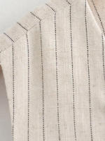 TRAFZA-Chaleco a rayas Vintage para mujer, Tops versátiles sin mangas, cuello redondo, botonadura única, informal, con bolsillos, primavera 2024 - details 7
