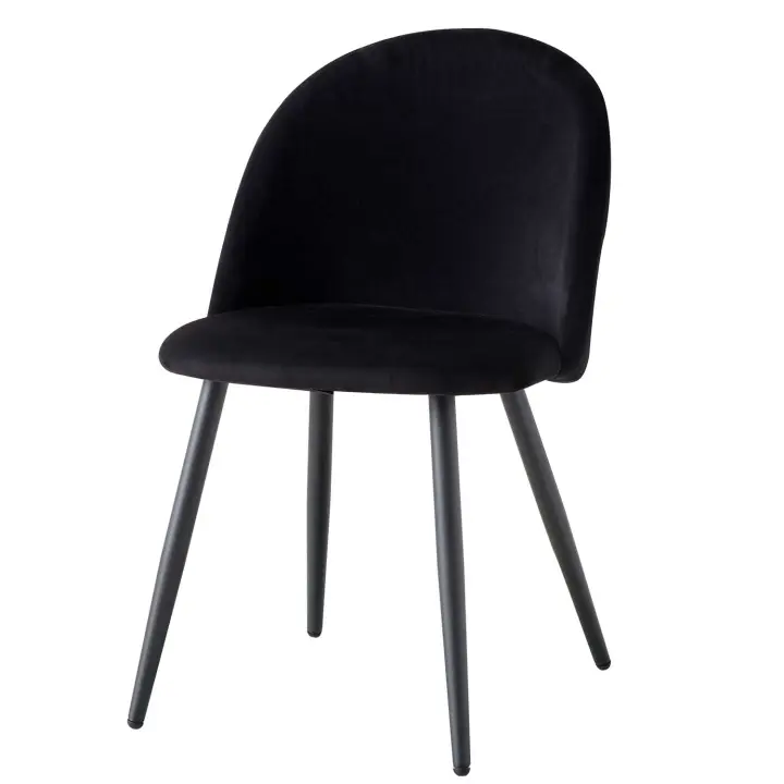 Juego de sillas de comedor nórdicas para el hogar, Set de mobiliario de terciopelo moderno y de lujo, con diseño único, para cocina y dormitorio, 2 o 4 unidades - 1