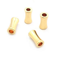 Cuentas de Pulsera de Brasso Dorado Mate Forma de Cilindro Ideal para Hacer Joyería DIY - details 6