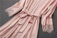 Conjunto de 2 piezas para mujer, camisón con cuello en V, ropa de dormir de seda, ropa, ropa de dormir para el hogar - details 23
