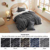 Bedsure-Juego de edredones bohemios, conjunto de cama con bordado elegante y desgastado, suave, Jacquard, Twin, Full, Queen y King - details 10