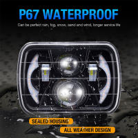 Conjunto de faros LED para Jeep Cherokee XJ Wrangler YJ DOT Ford GMC, Faro de señal de giro DRL, haz Alto y Bajo, 180W, H6054, 5x7, 7x6 - details 11