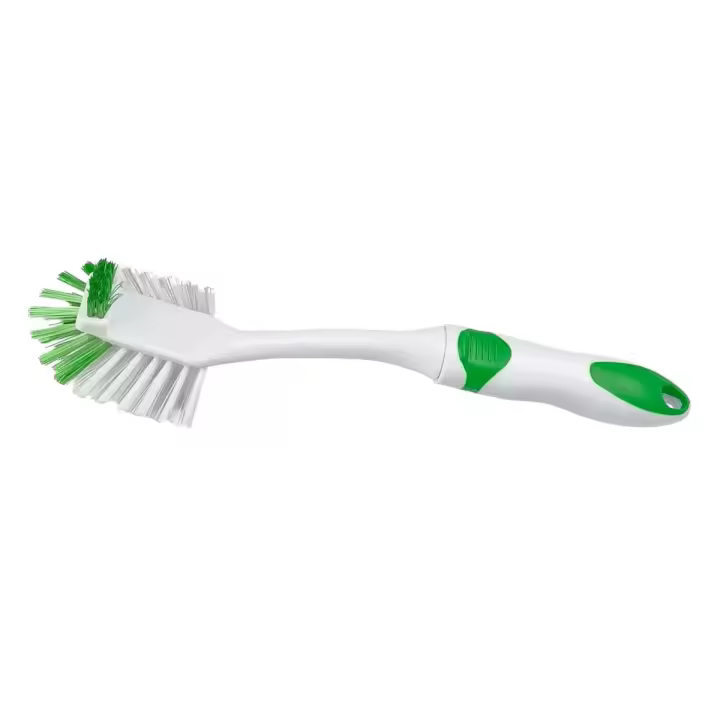 Cepillo para lavar platos de plástico para el hogar con mango, herramienta de limpieza razonable - 1