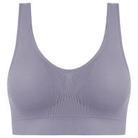Sujetador deportivo de color sólido para mujer, top de fitness, gimnasio, yoga, entrenamiento atlético, suave, acolchado - details 38