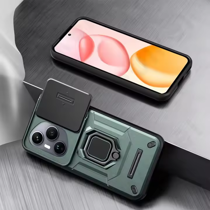 Funda para Honor 400 Pro 200 Lite para Huawei Pura 70 Ultra Pro, soporte de anillo para cámara deslizante, armadura, protección anticaída, funda con soporte - 1