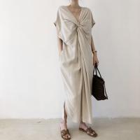 Vestido de Verano Vintage sin Espalda REALEFT Manga Corta, Cuello en V, Moda Casual para Mujeres - details 16