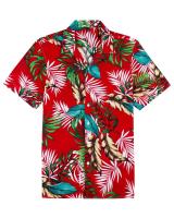 Verano hawaiano impreso en 3D con plantas coloridas y ropa de mujer, camisa de manga corta de playa, informal de moda para hombre - details 7