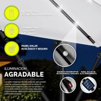 Parasol Excentrico de Sombrilla con 32 Luces LED Solar Giratorio 360º, Protección UV - details 16