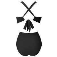 One Piece Tankini De Verano 2024 Para Mujer Talla Grande Estilo Halter Monokini De Playa Con Push-Up Cintura Alta Traje De Baño Unicolor - details 14