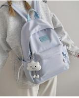 Mochilas simples y versátilesMochila para estudiantes de secundaria Mochila para estudiantes universitarios de gran capacidad Mochila de color sólido de estilo coreano - details 10