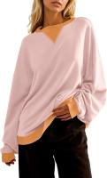 Sudaderas con capucha de manga larga para mujer, abrigos de talla grande, camisas deportivas, Tops, jersey de colores de montaje, Otoño e Invierno - details 6