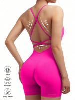 Mono deportivo para mujer Ajustable cruzado para correr Traje de Yoga de una pieza - details 11