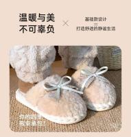 Zapatillas de algodón para mujer, zapatos de interior para el hogar transpirables, antideslizantes, con forro polar EVA, suela gruesa de piel, otoño e invierno, novedad de 2024 - details 10